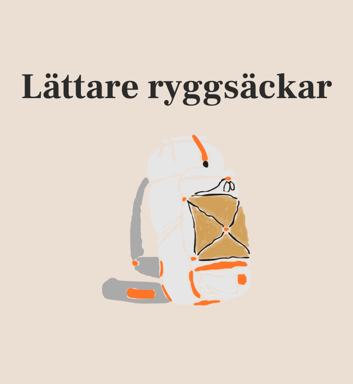 Lättare ryggsäckar för vandring