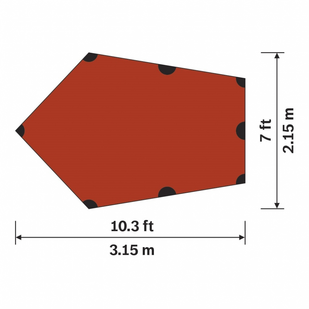 Hilleberg Tarp 5 ritning och mått