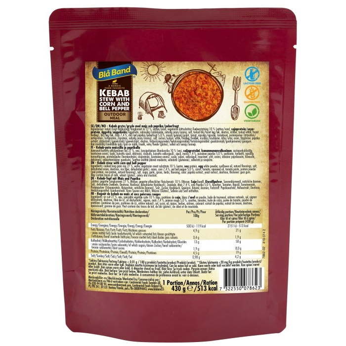 Kebab stew with corn