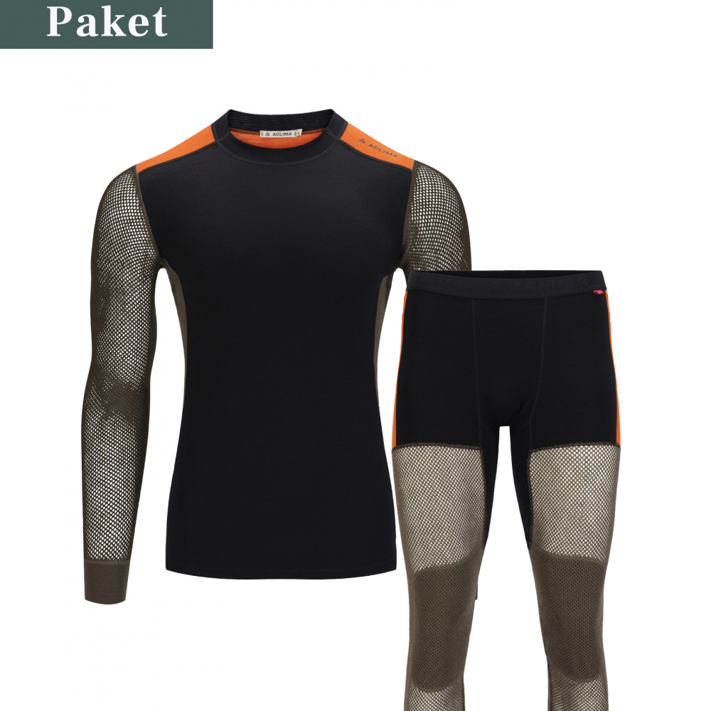 Aclima WoolNet Hybrid Crewneck Herr- paket